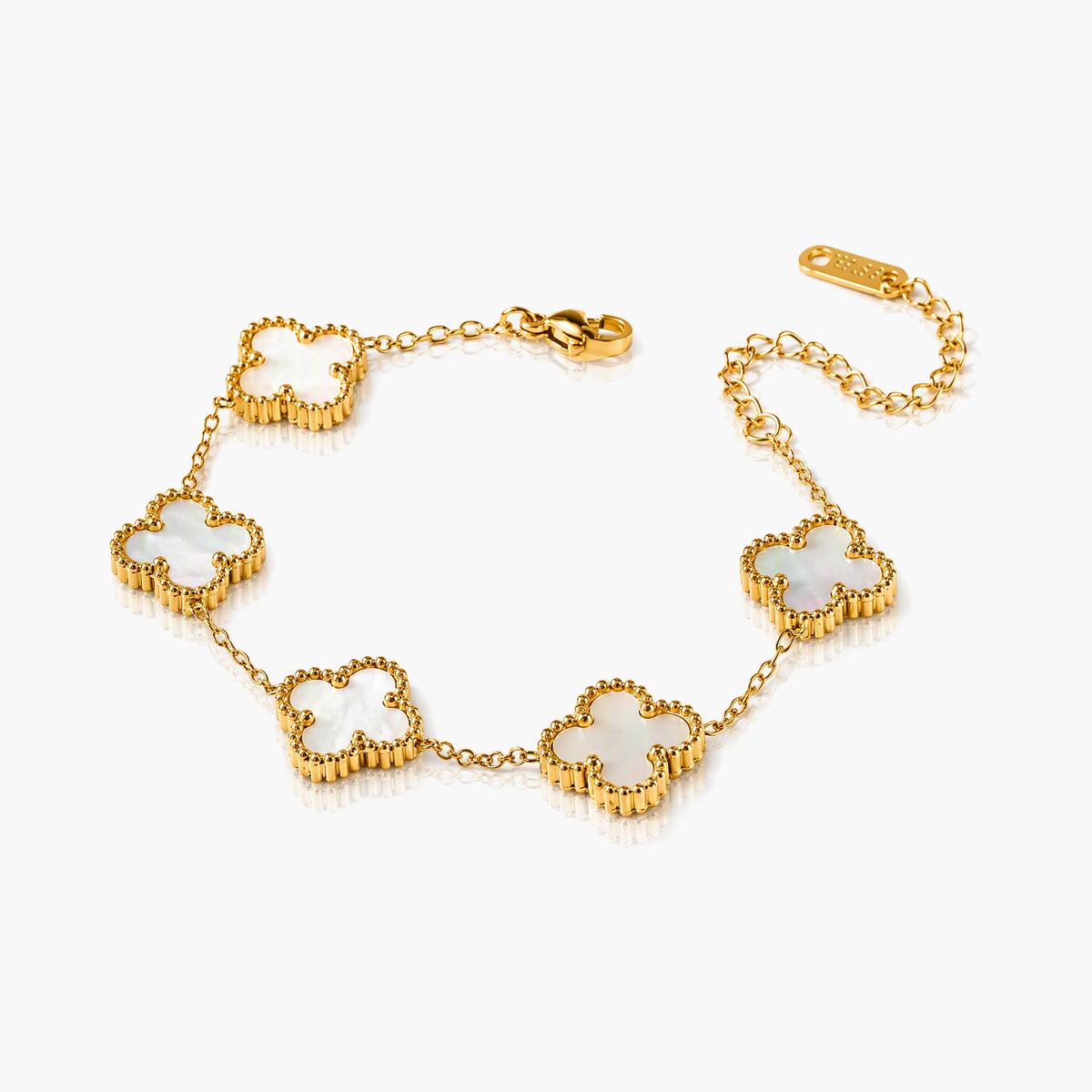 Dainty Four-Leaf Clover Bracelet