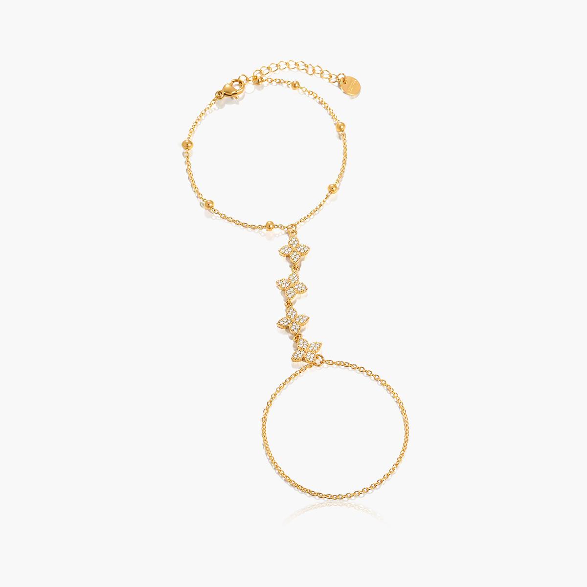 Four-Leaf Clover Chain Bracelet