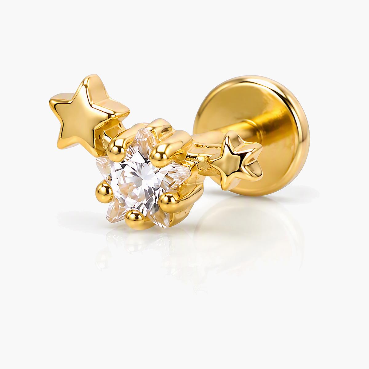 Dainty Star Cluster Gem Stud Earrings