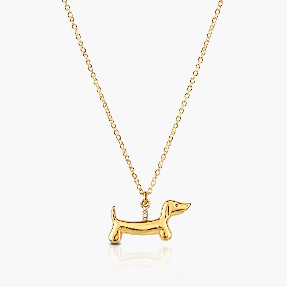 Cute Dachshund Pendant Necklace