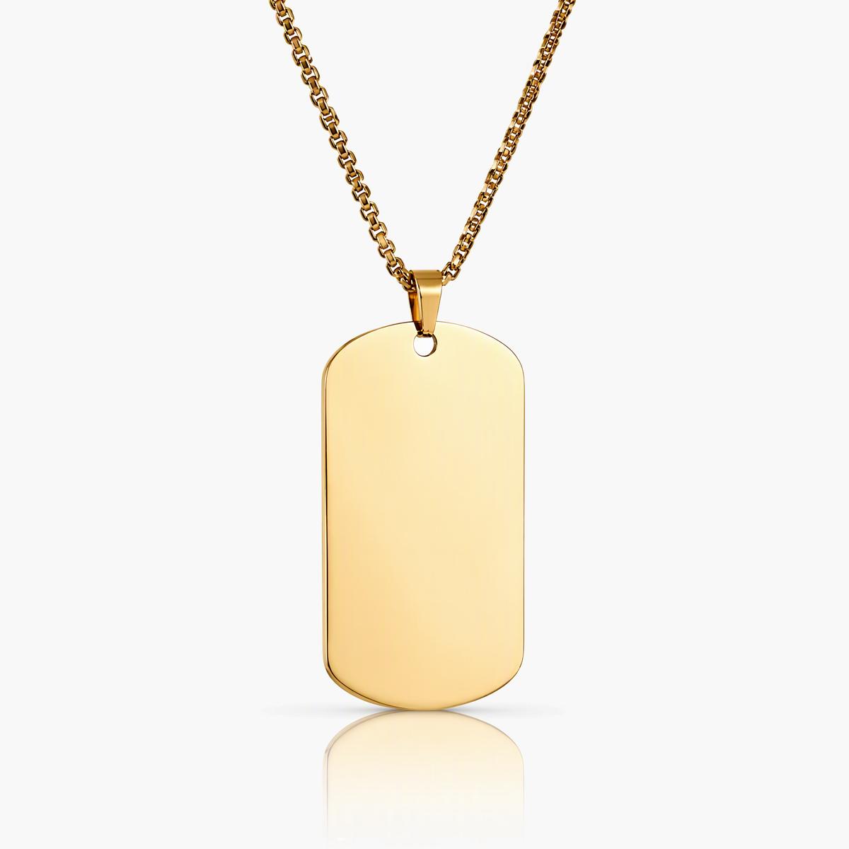 Minimalist Dog Tag Pendant Necklace