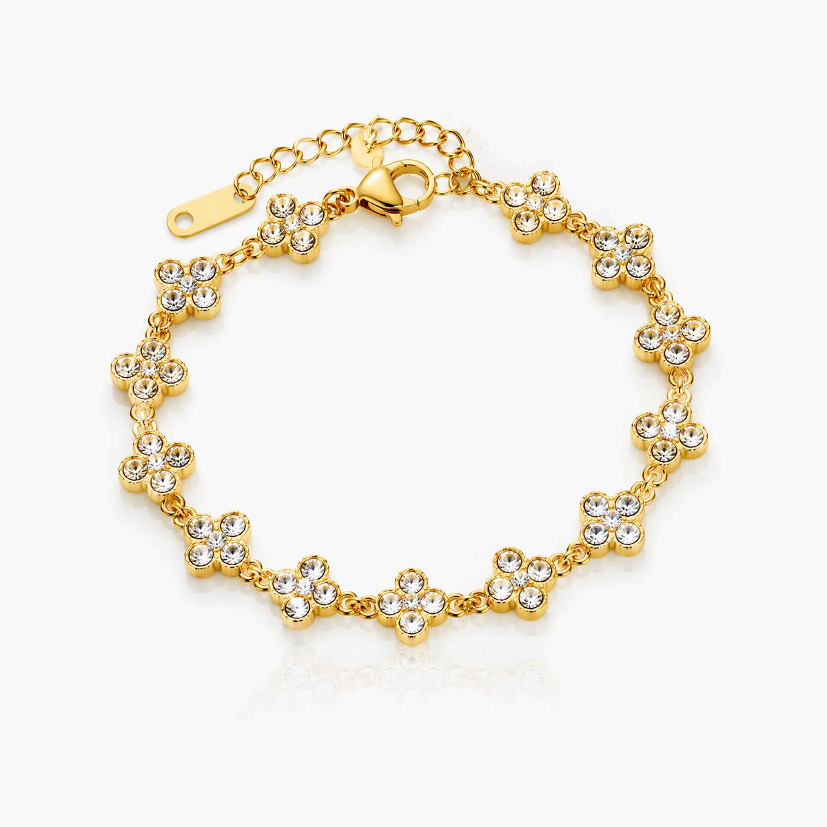 Dainty Four-Leaf Clover Bracelet