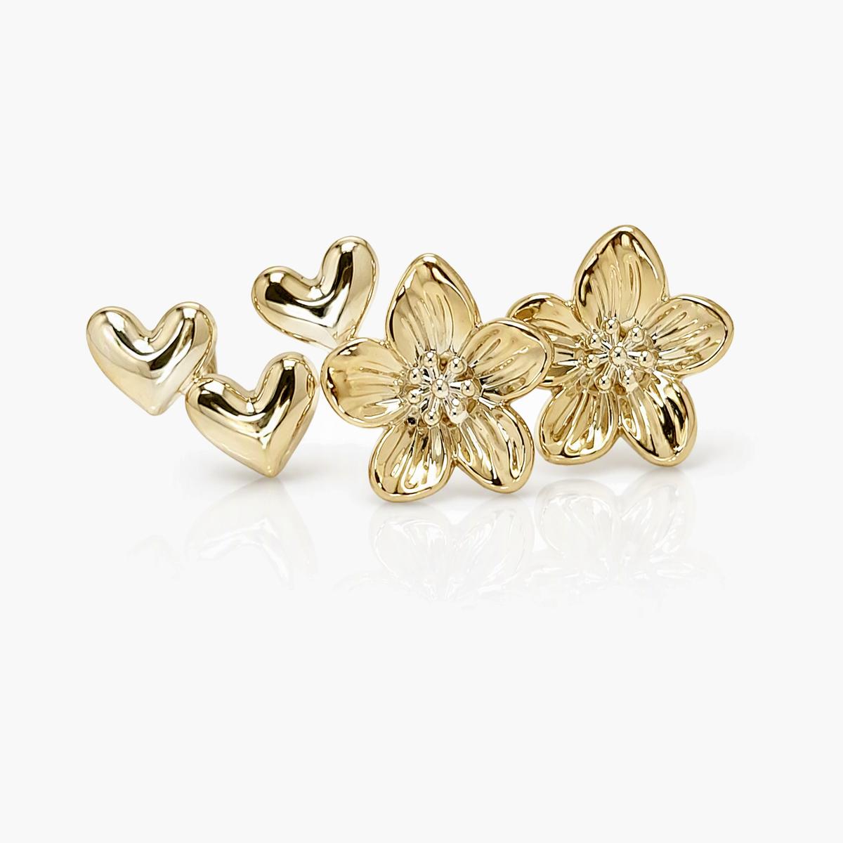 Trendy Mixed Motif Stud Earrings