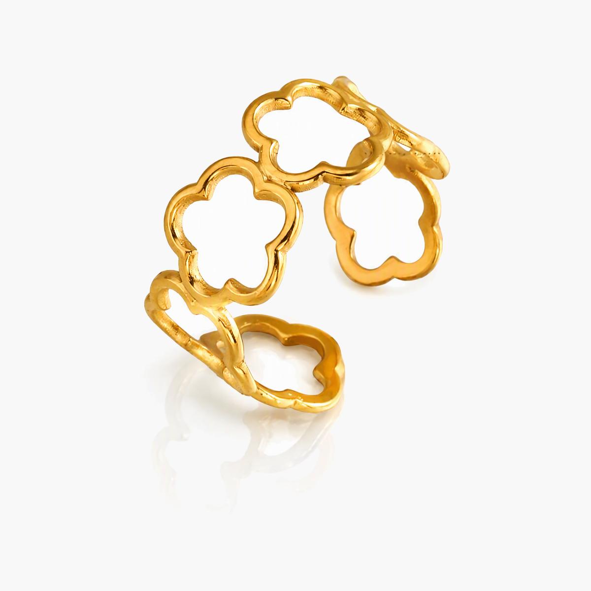 Dainty Flower Open Ring