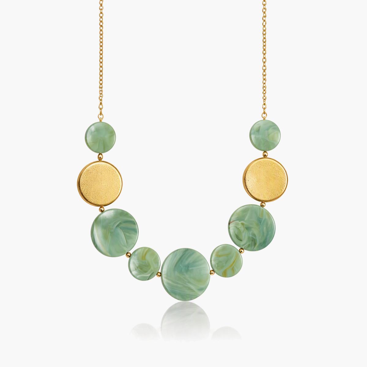 Chunky Round Disc Necklace