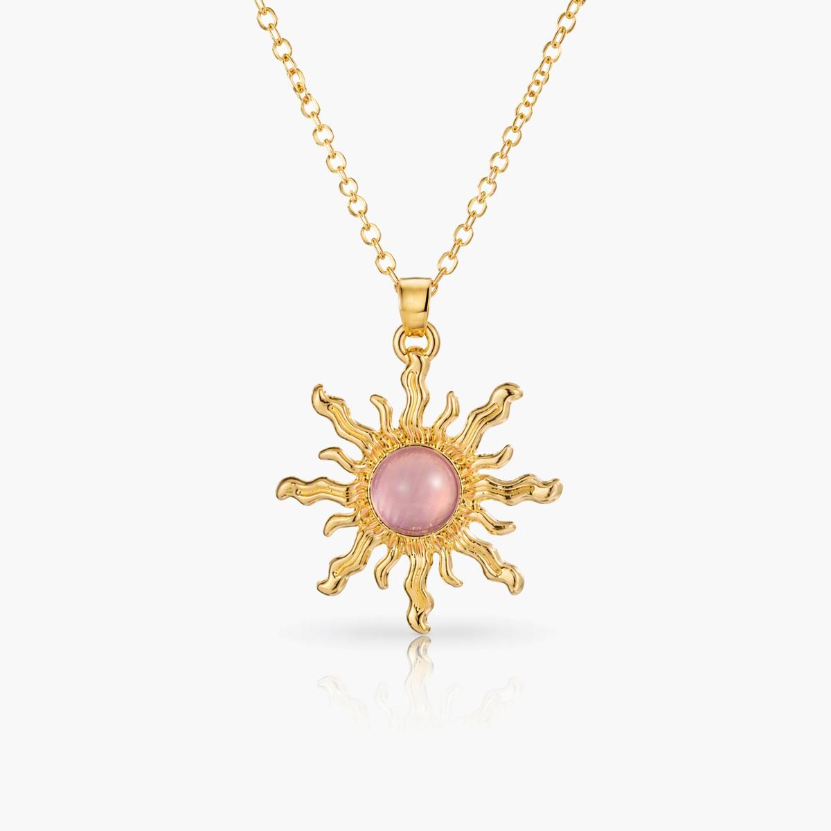 Vintage Sun Pendant Necklace