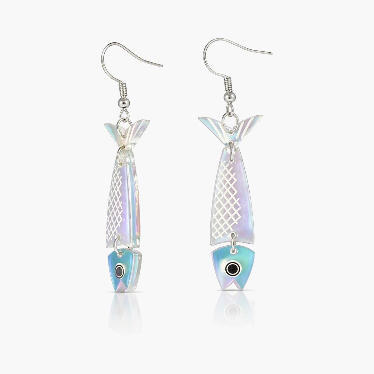 Iridescent Sea Creature Drop Earrings