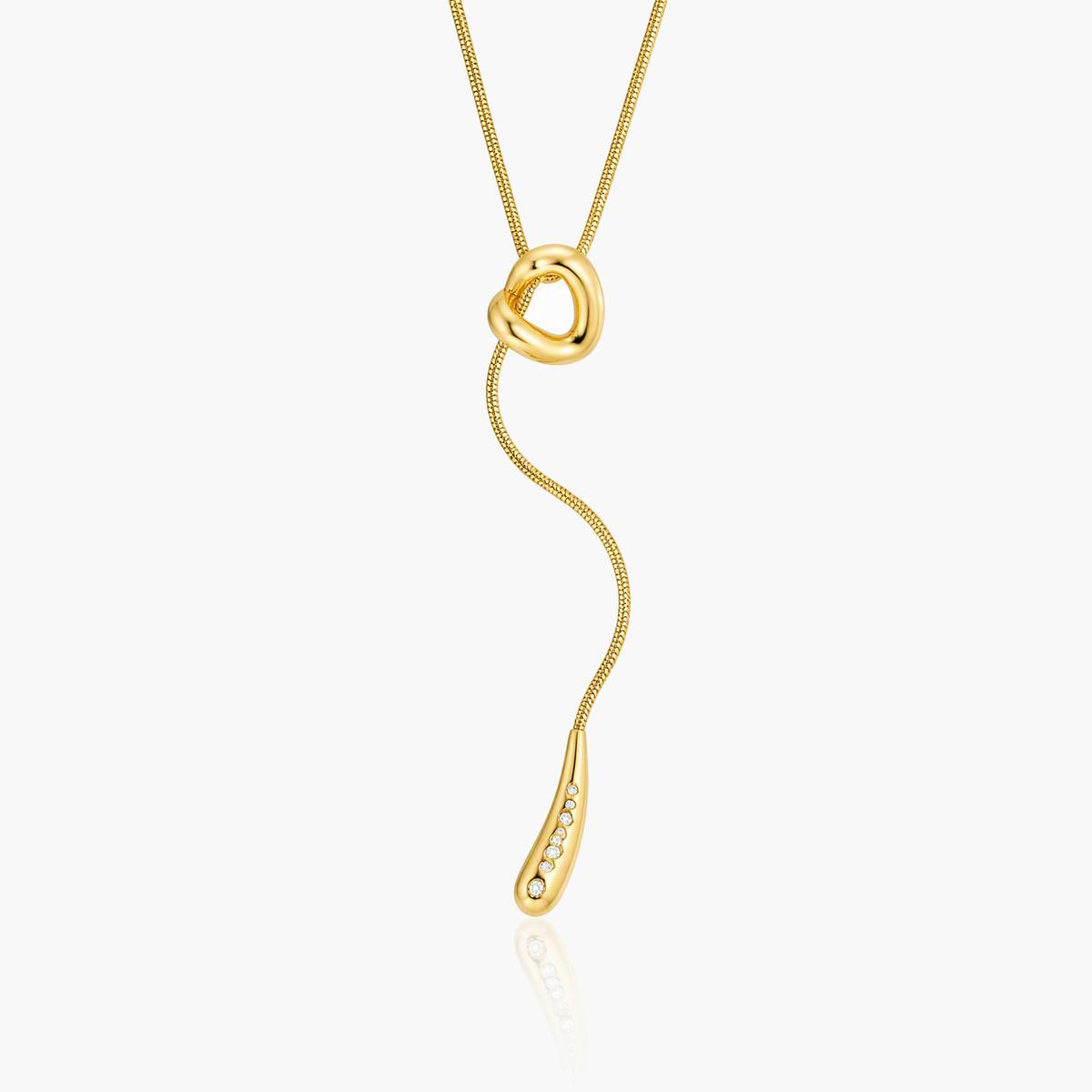 Love Knot Snake Chain Necklace