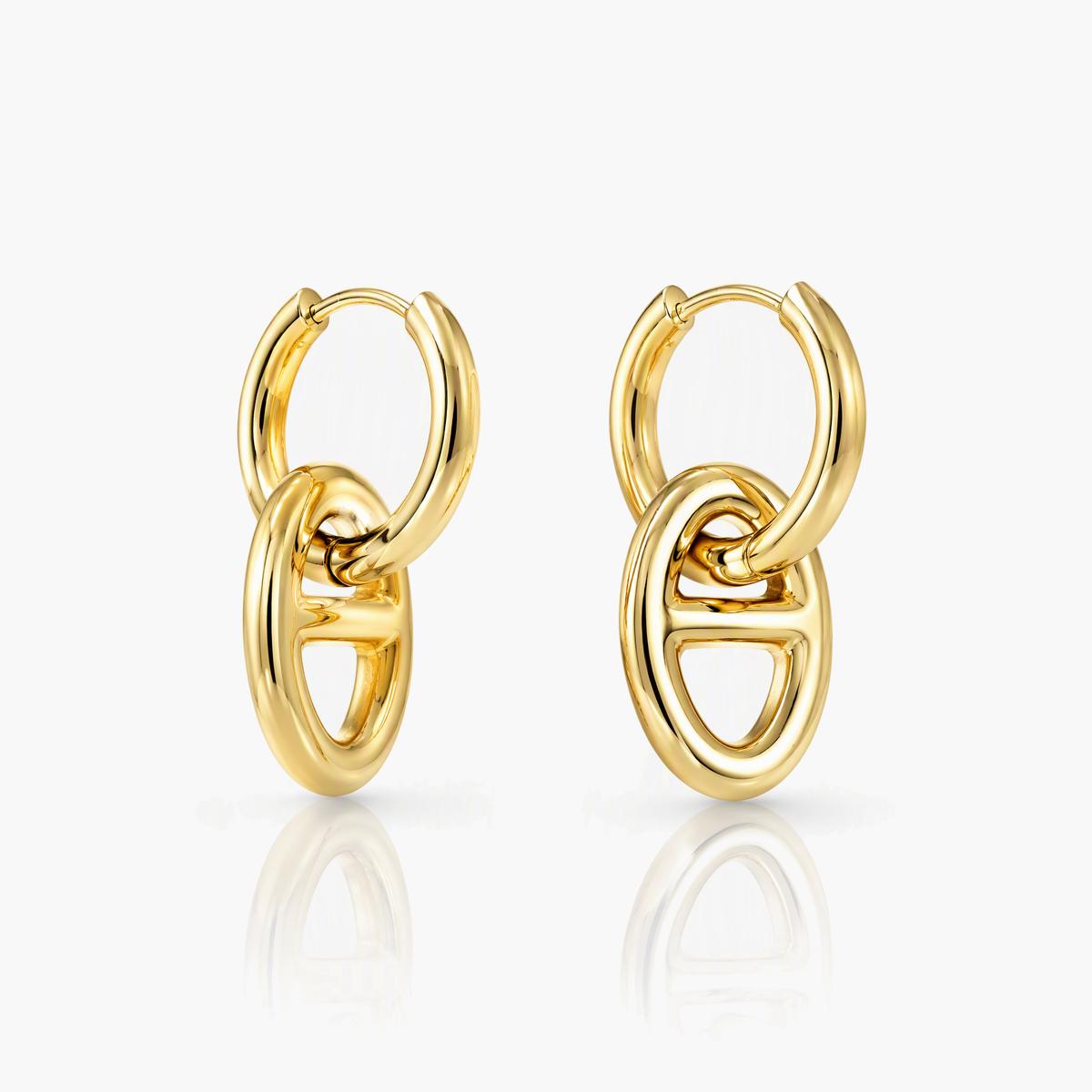 Trendy Interlocking Hoops Earrings