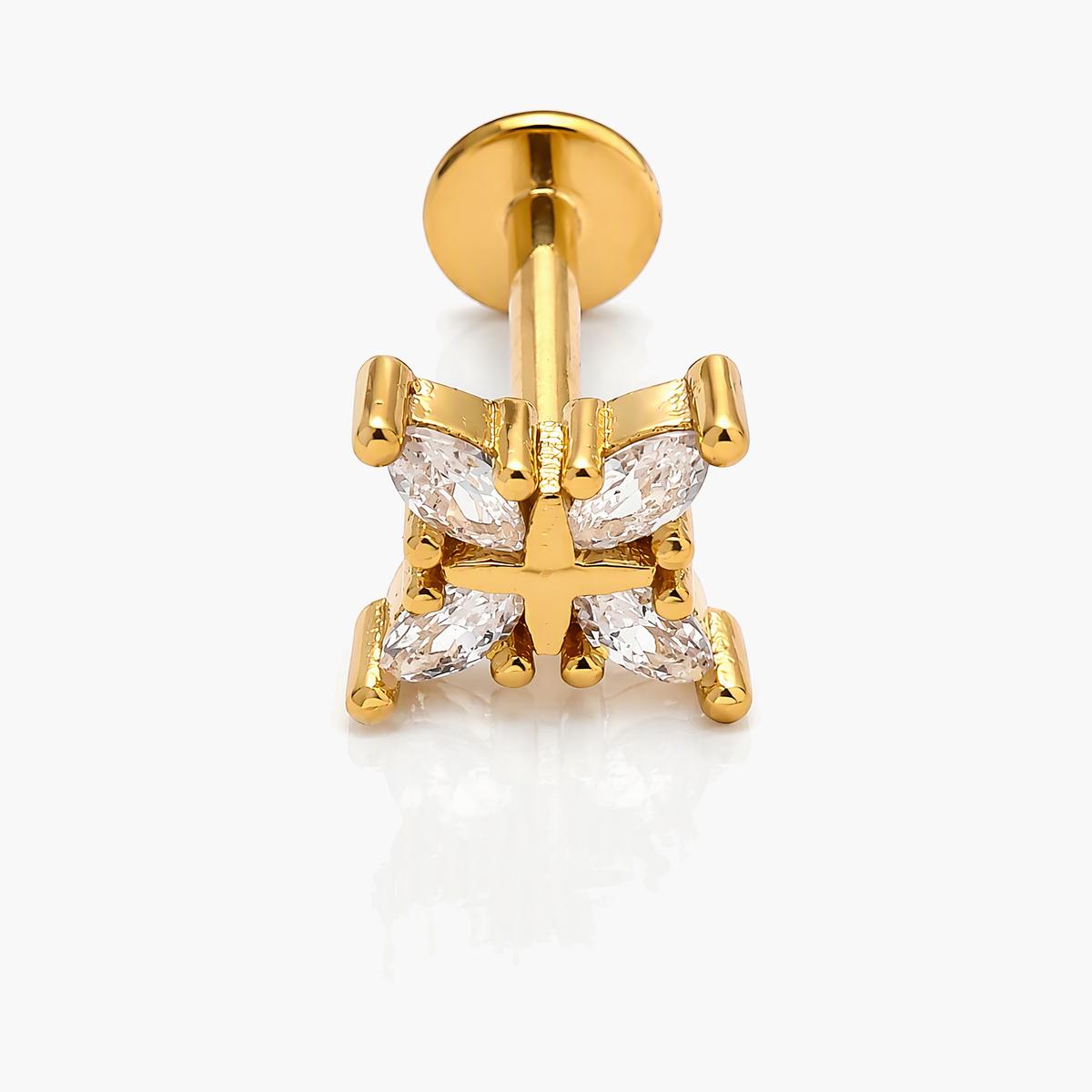 Dainty Butterfly Cluster Stud Earrings