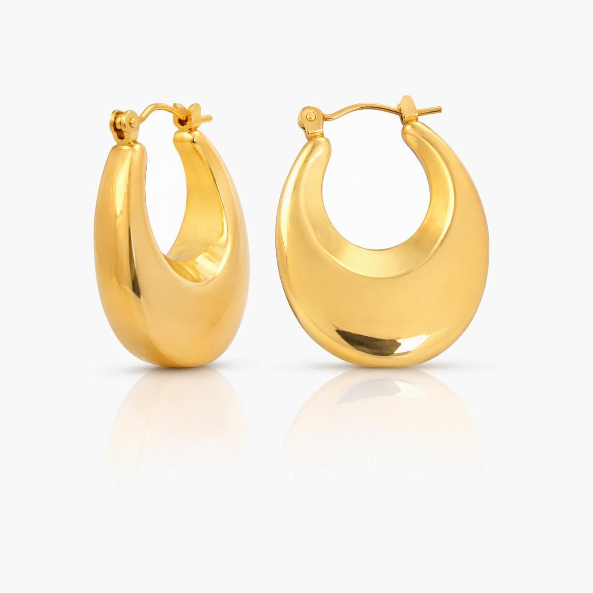 Chunky Open Cuff Earrings