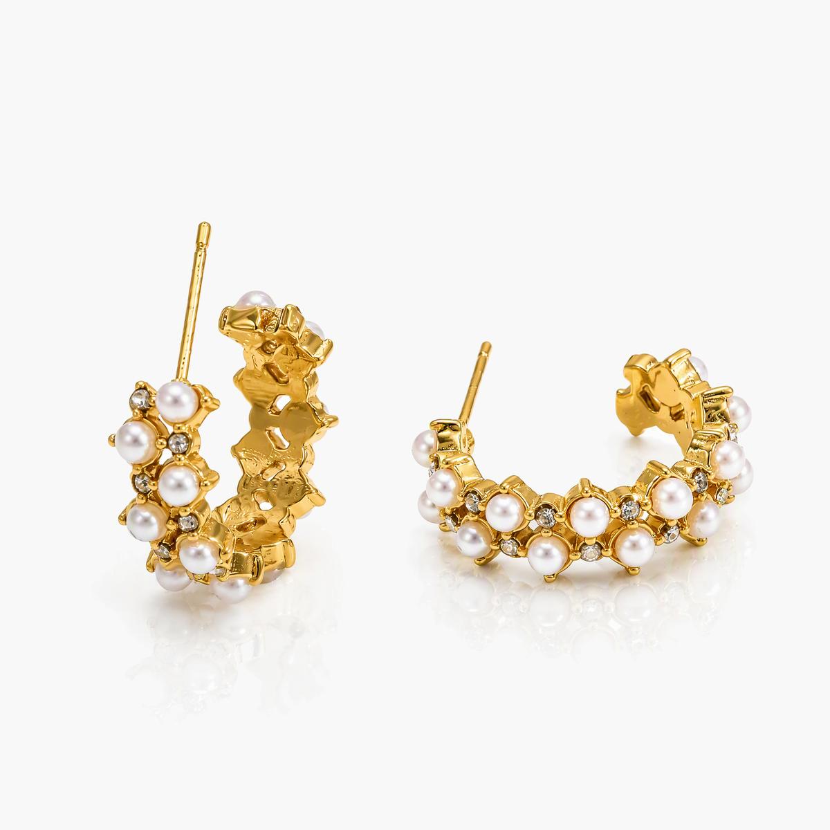 Pearl Hoop Earrings