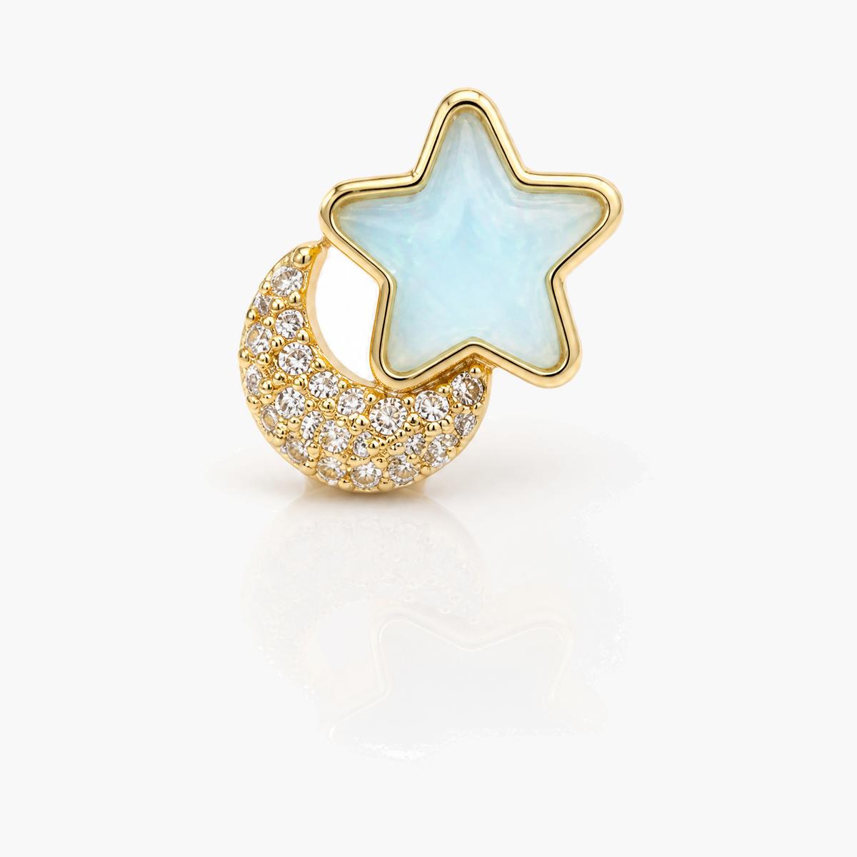 Cute Star Moon Stud Earrings