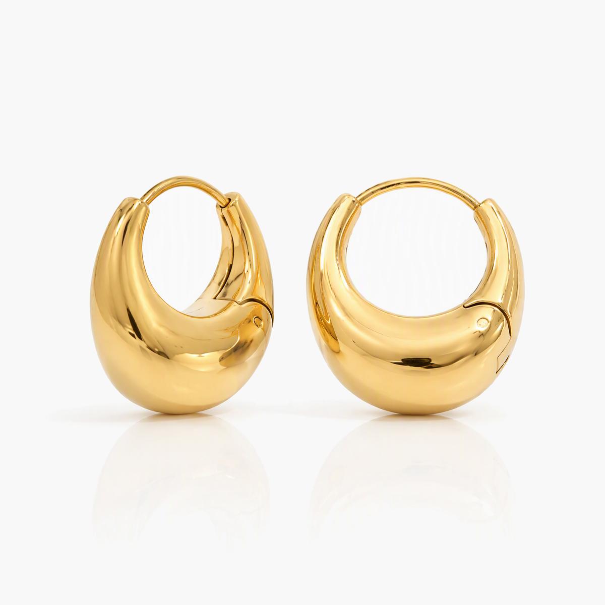 Chunky Hinged Hoop Earrings