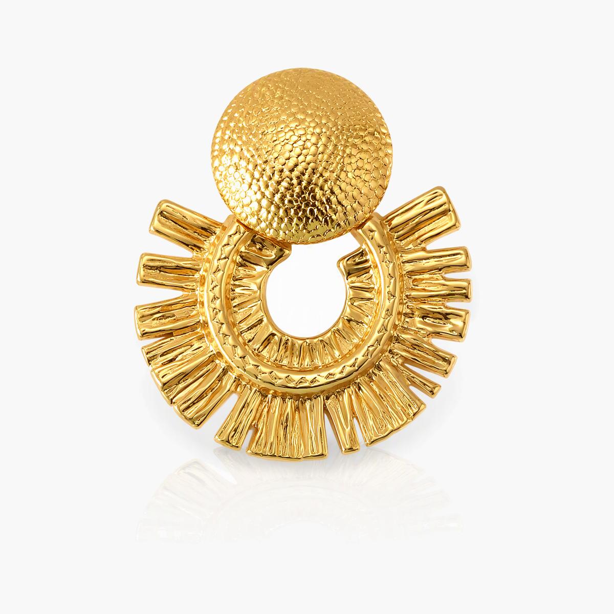 Vintage Sunburst Drop Earrings