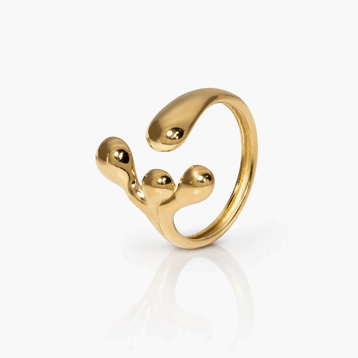 Trendy Liquid Drop Open Ring