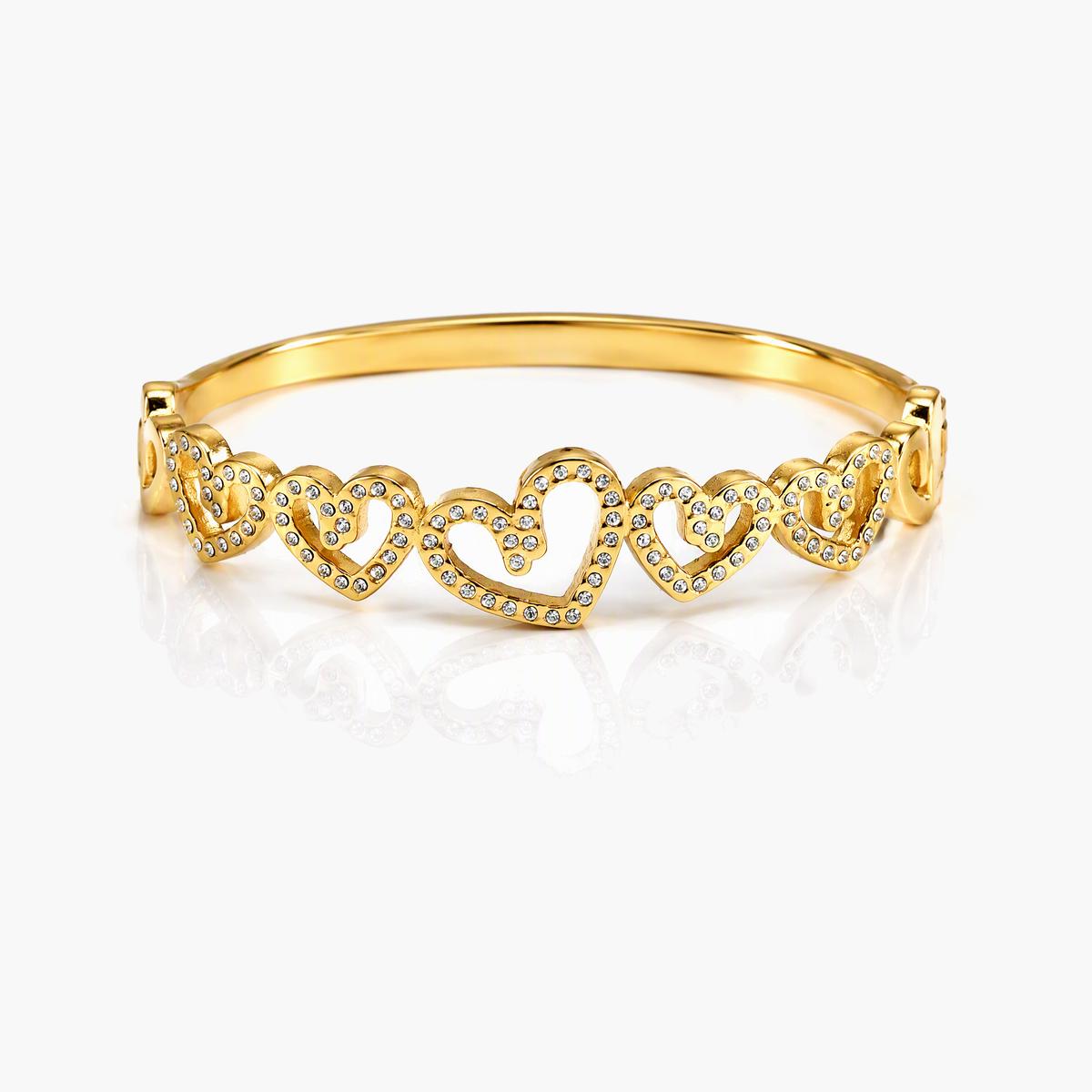 Linked Heart Bangle