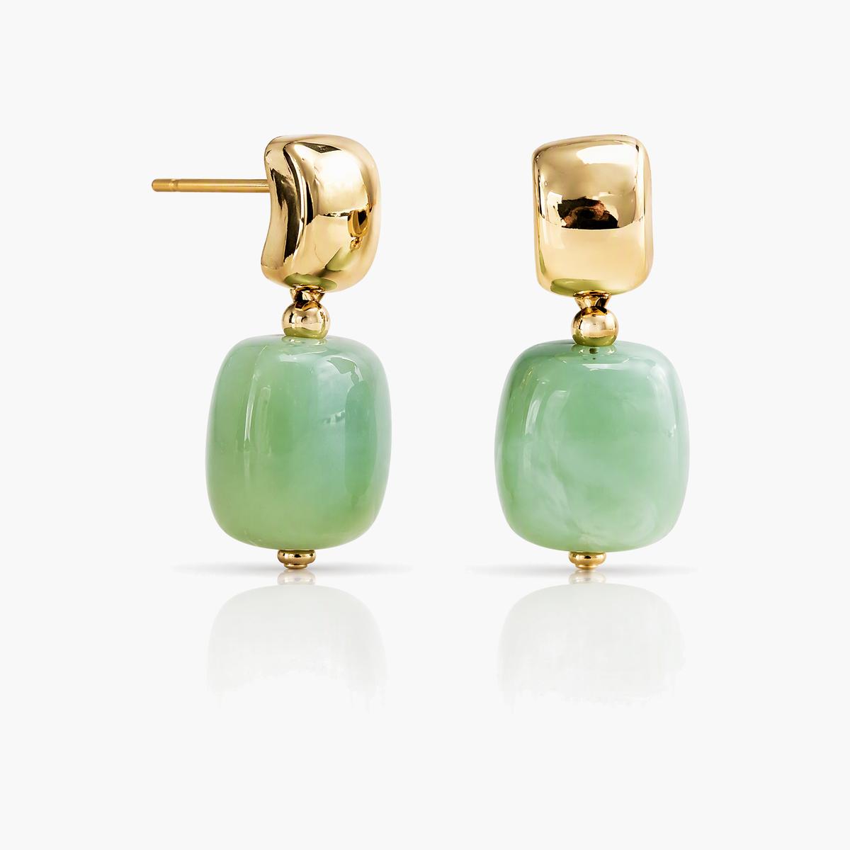 Chunky Square Drop Earrings