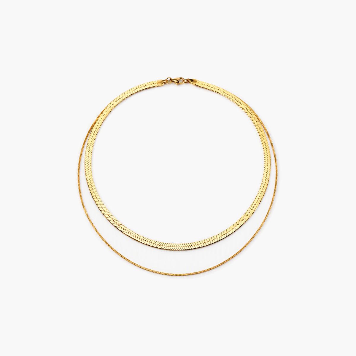 Double Layer Snake Chain Necklace