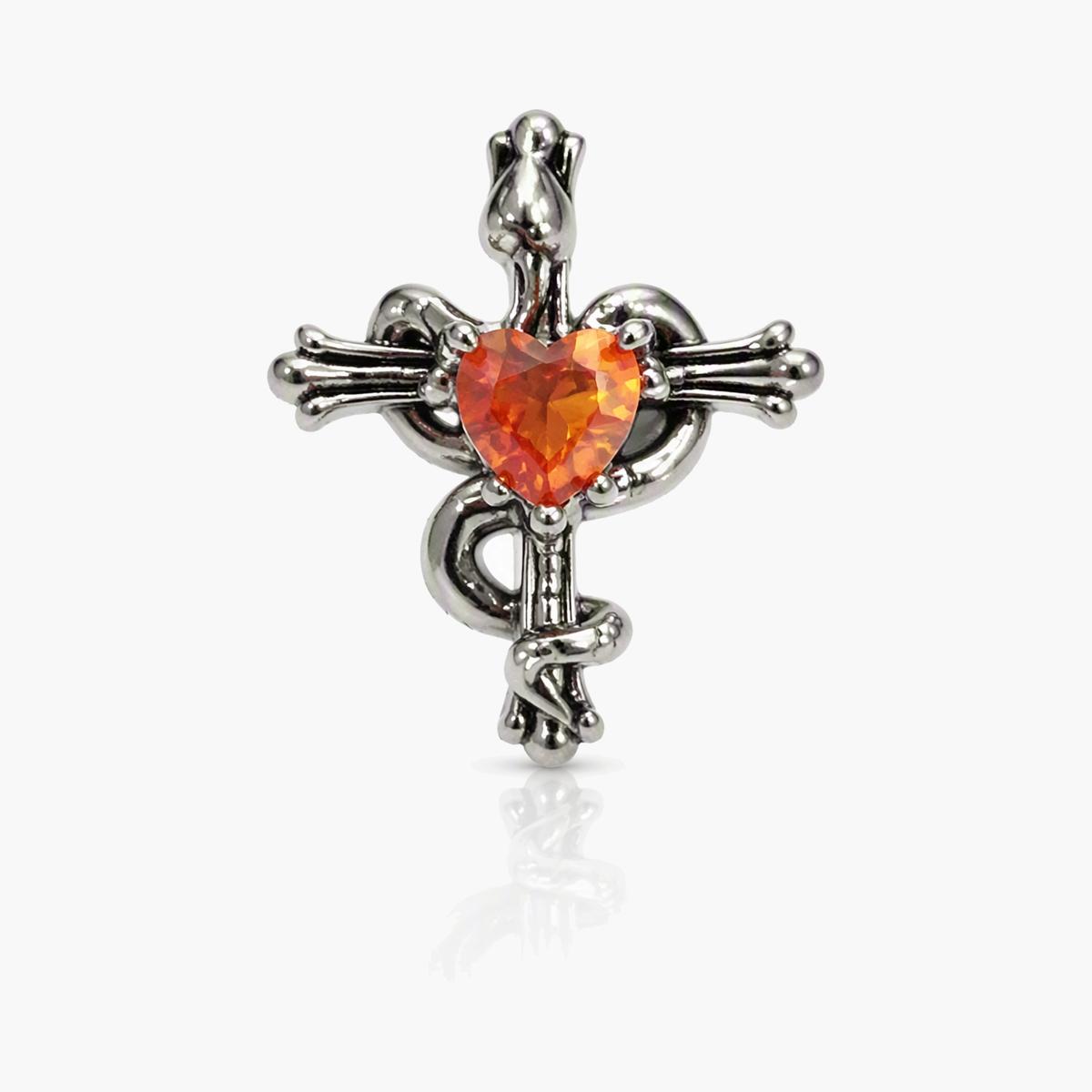 Cute Cross Heart Stud Earrings
