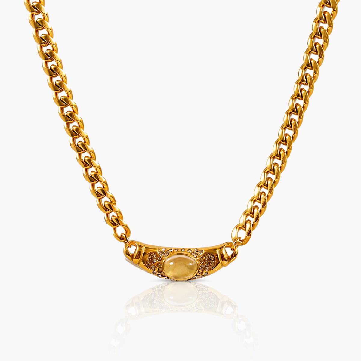 Chunky Bar Pendant Necklace
