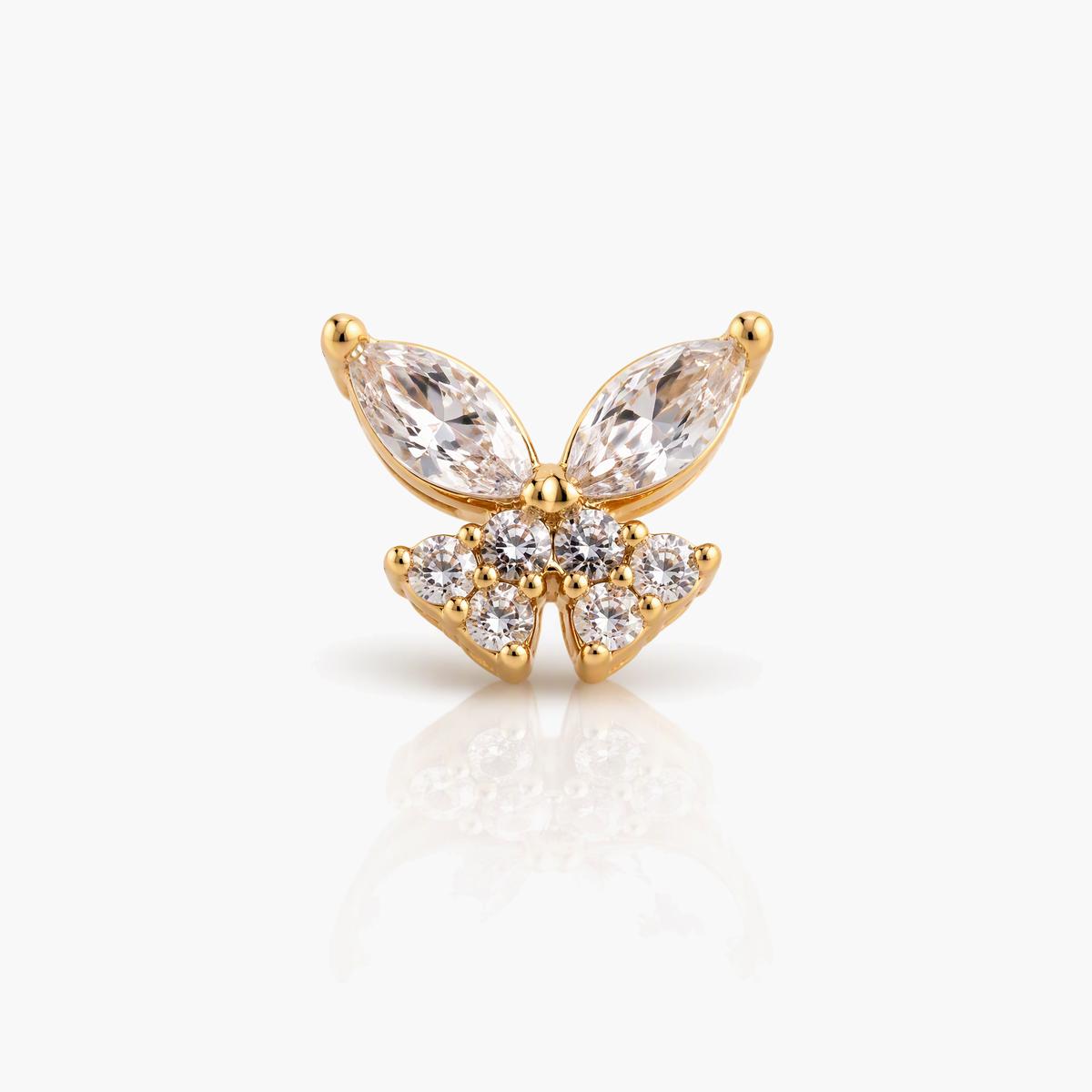 Dainty Butterfly Nose Stud
