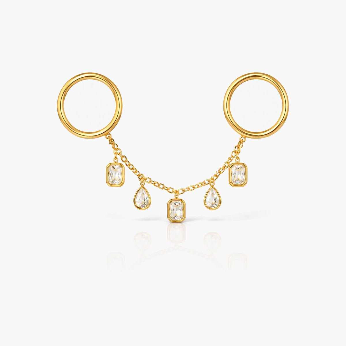 Trendy Love Knot Dangle Ring