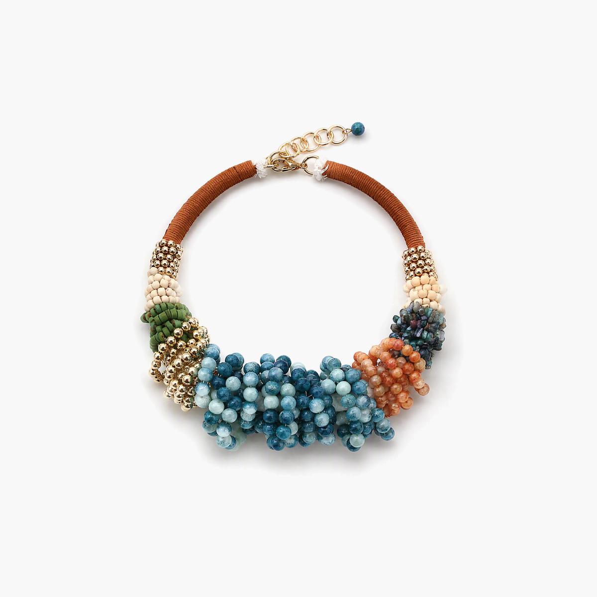 Chunky Beaded Cluster Necklace