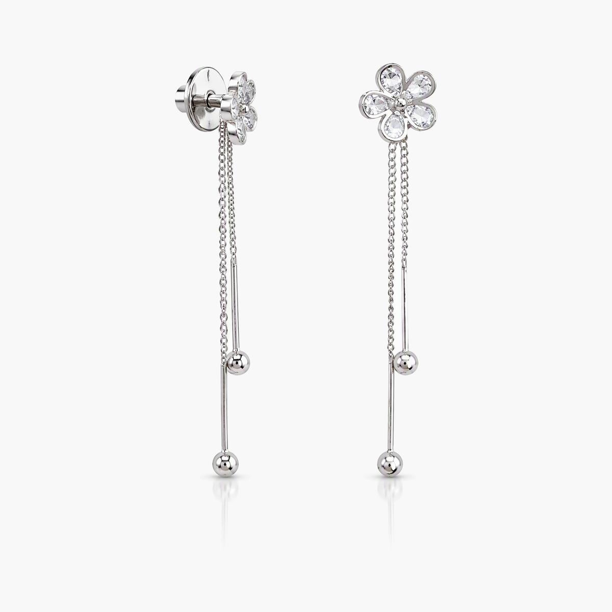 Dainty Flower Drop Earrings
