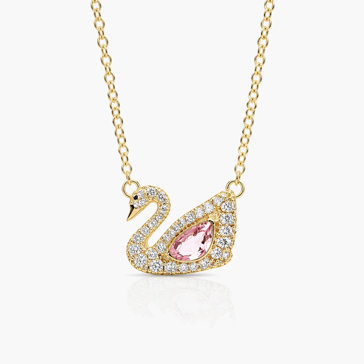 Elegant Swan Pendant Necklace