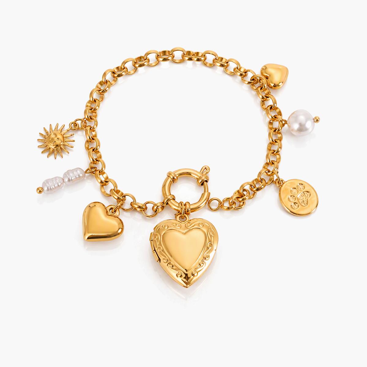 Cute Heart Charm Bracelet