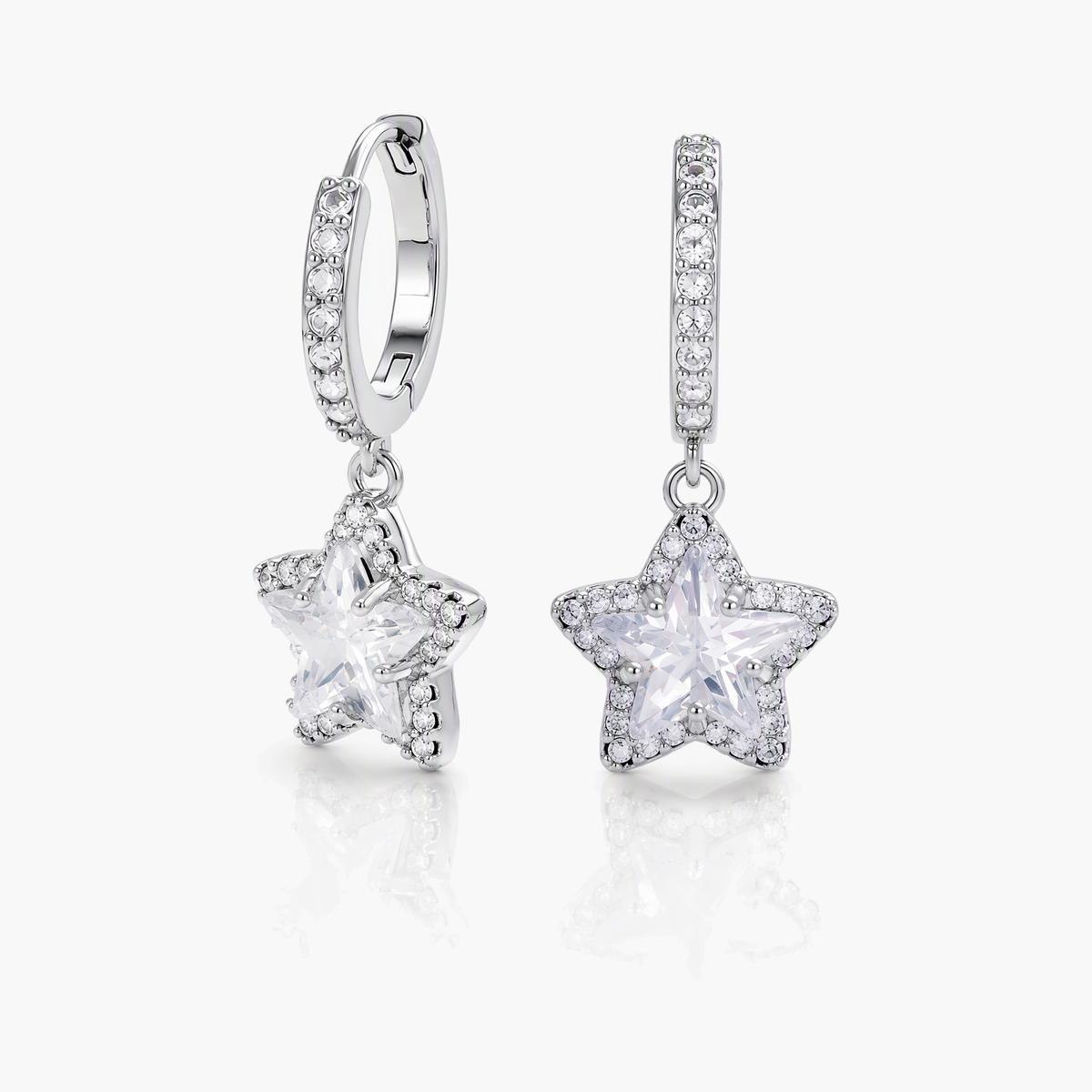Cute Star Charm Hoop Earrings