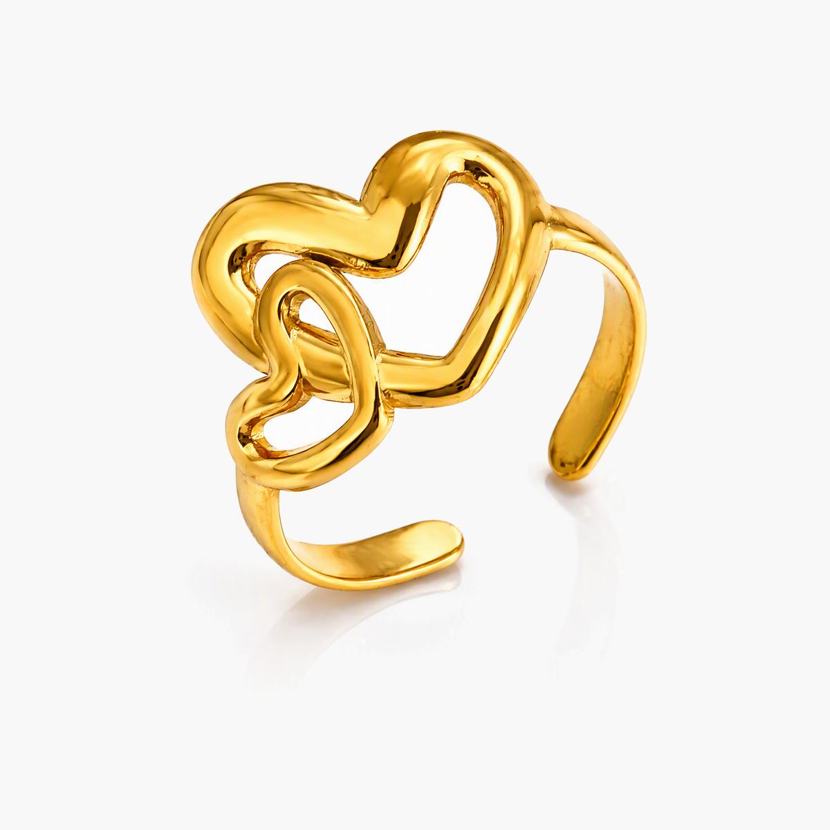 Interlocking Hearts Ring