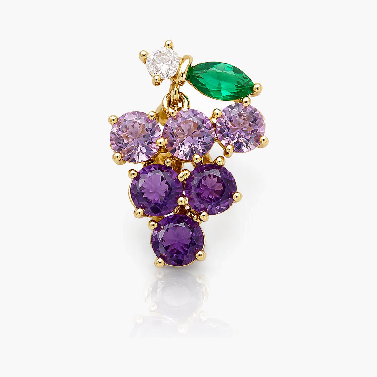 Cute Grape Cluster Stud Earrings