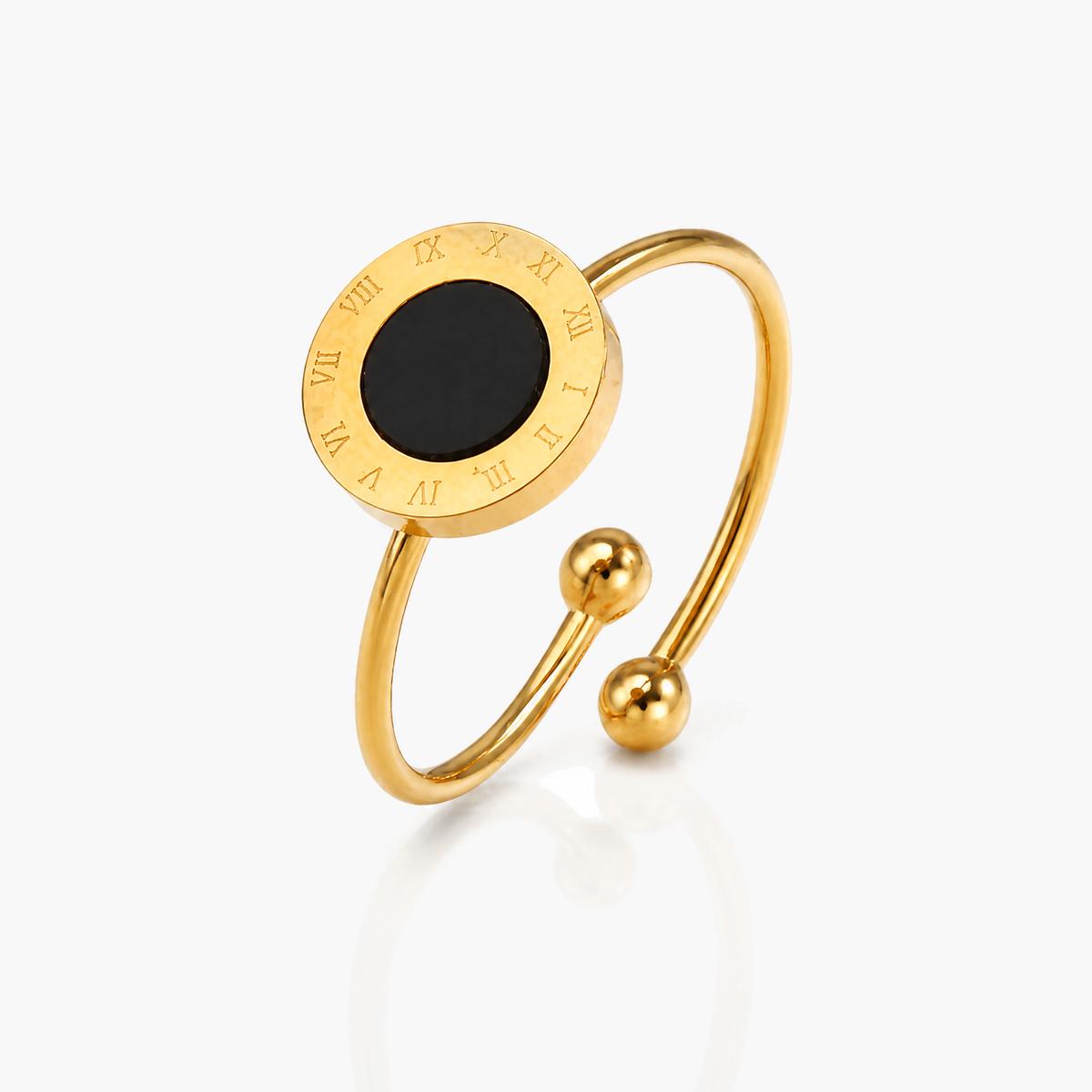 Geometric Square & Disc Ring
