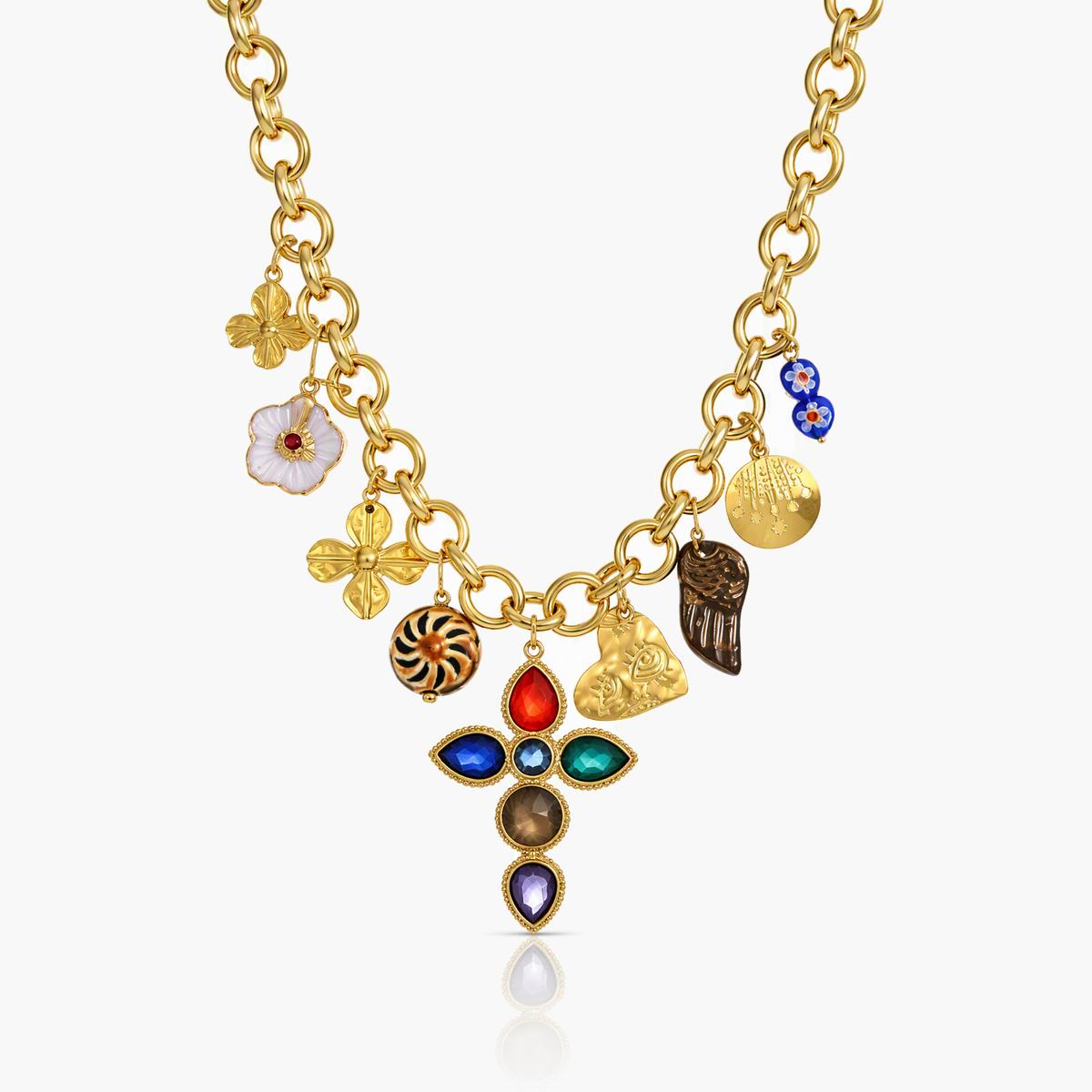 Vintage Multi-Charms Necklace
