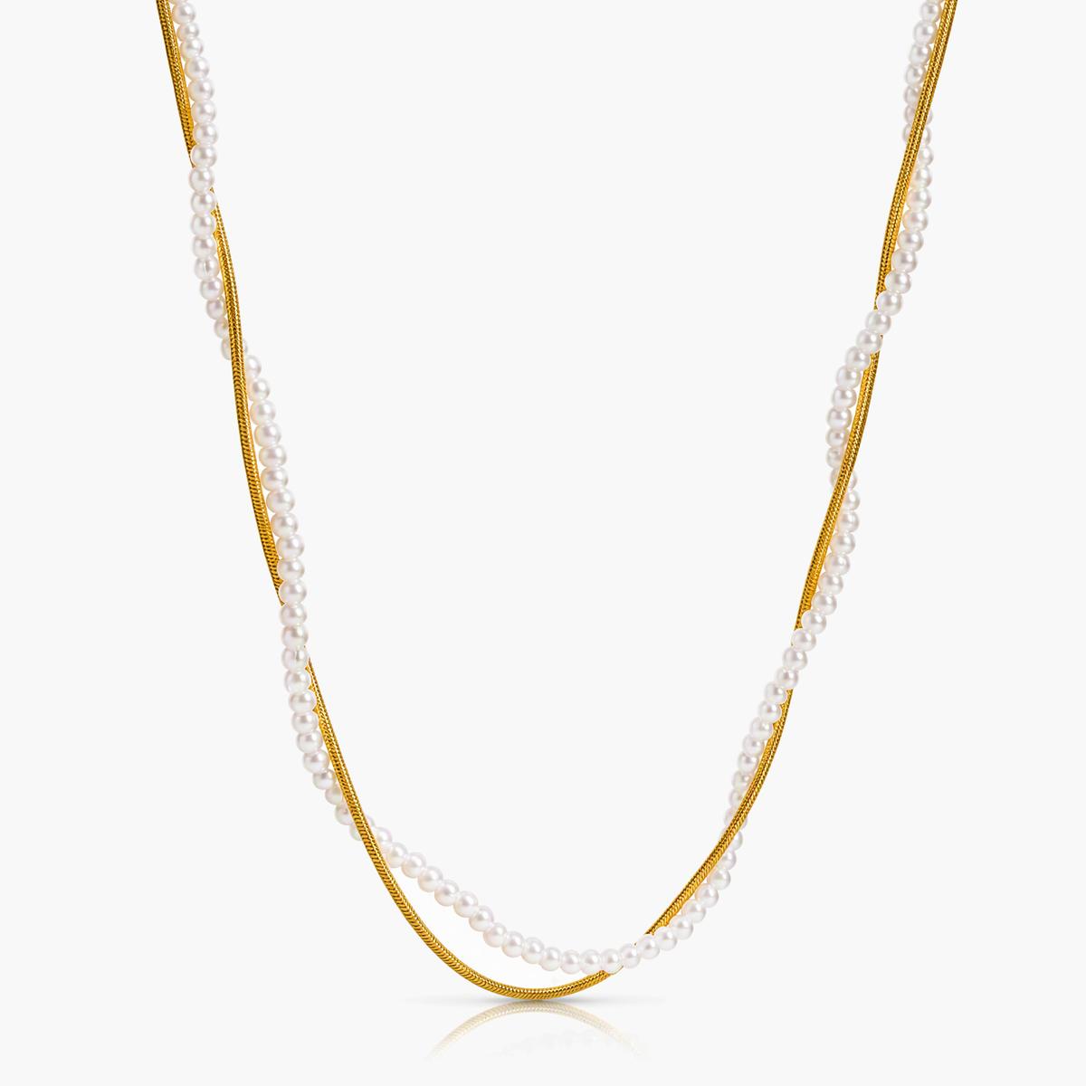 Dainty Butterfly Pearl Necklace