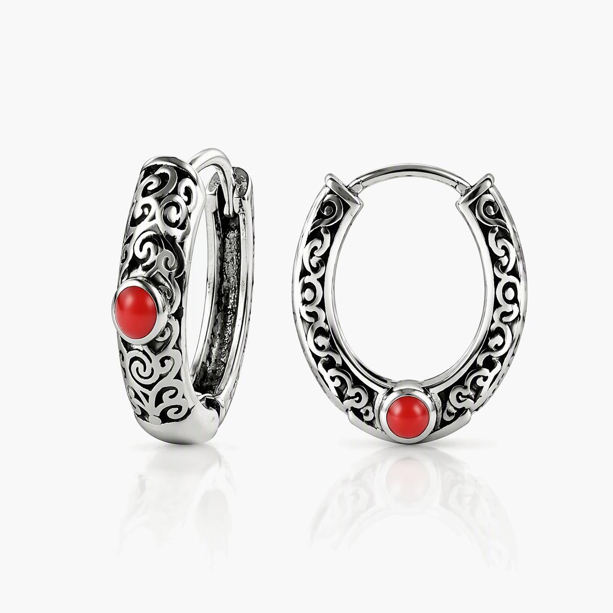Scroll Hoop Earrings