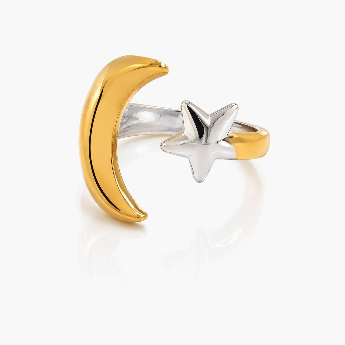Trendy Star Moon Ring