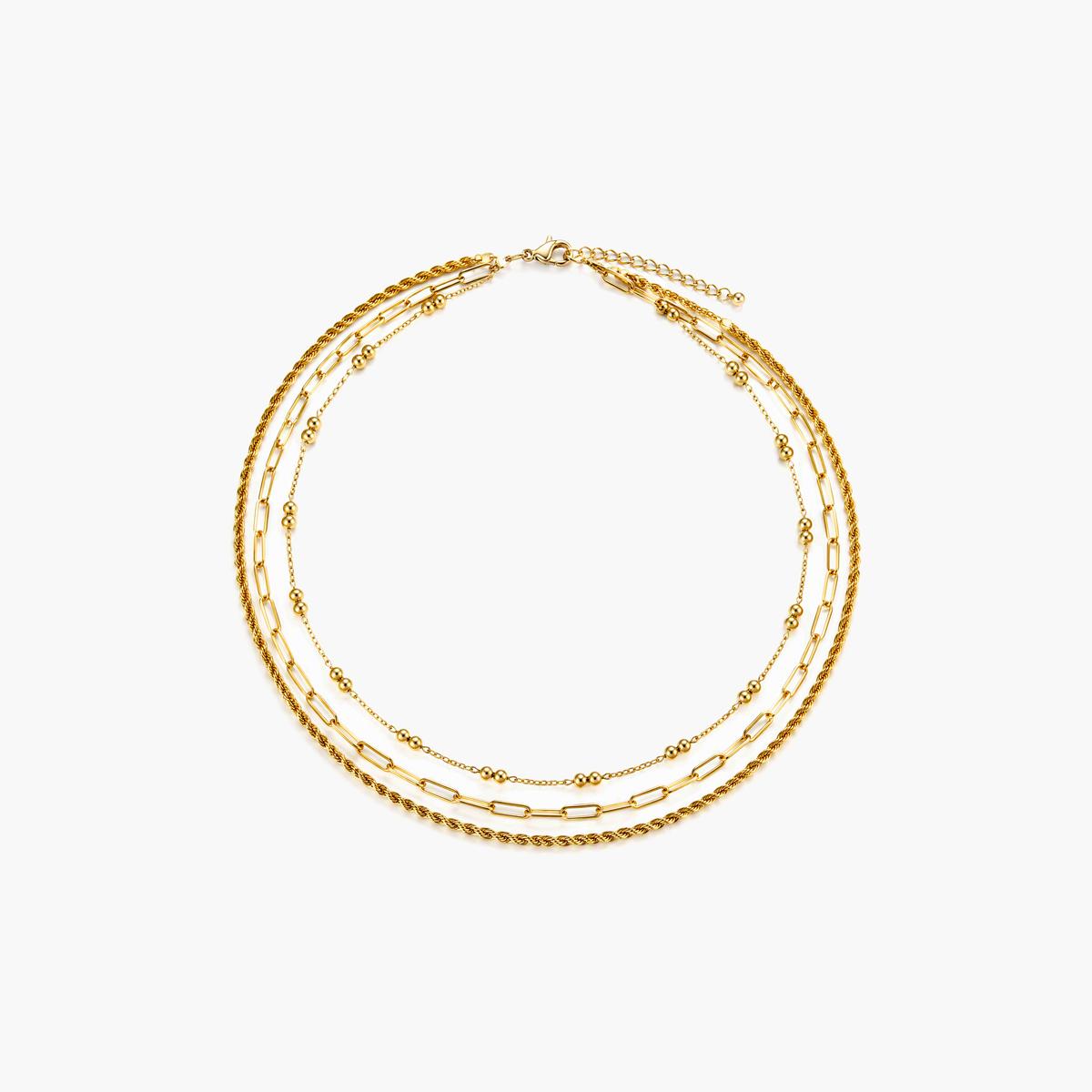 Trendy Mixed Chain Layered Necklace