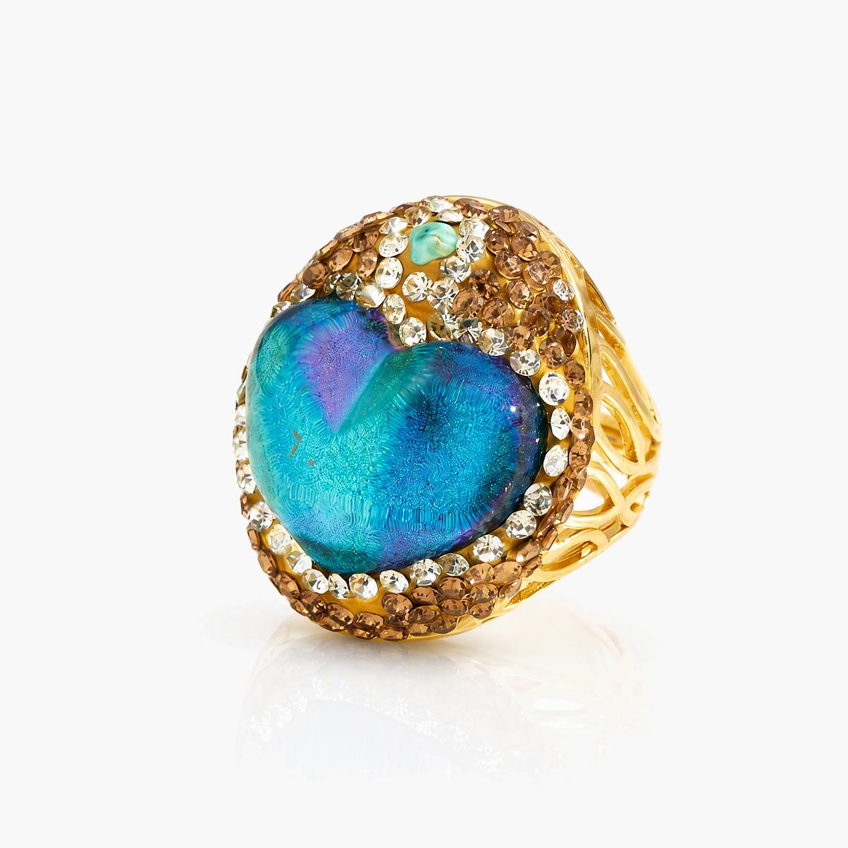 Trendy Heart Stone Ring