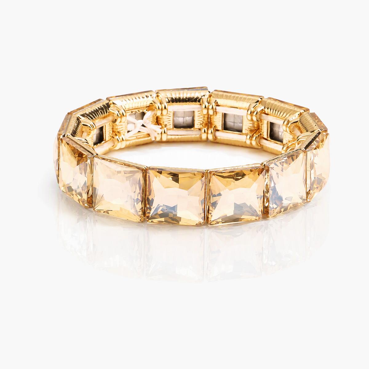 Square Stone Stretch Bracelet