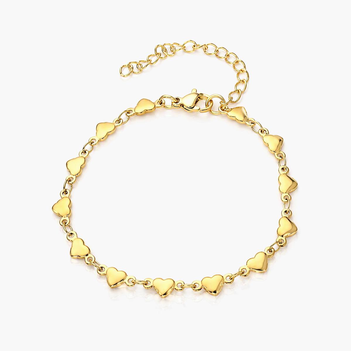 Dainty Heart Charm Bracelet