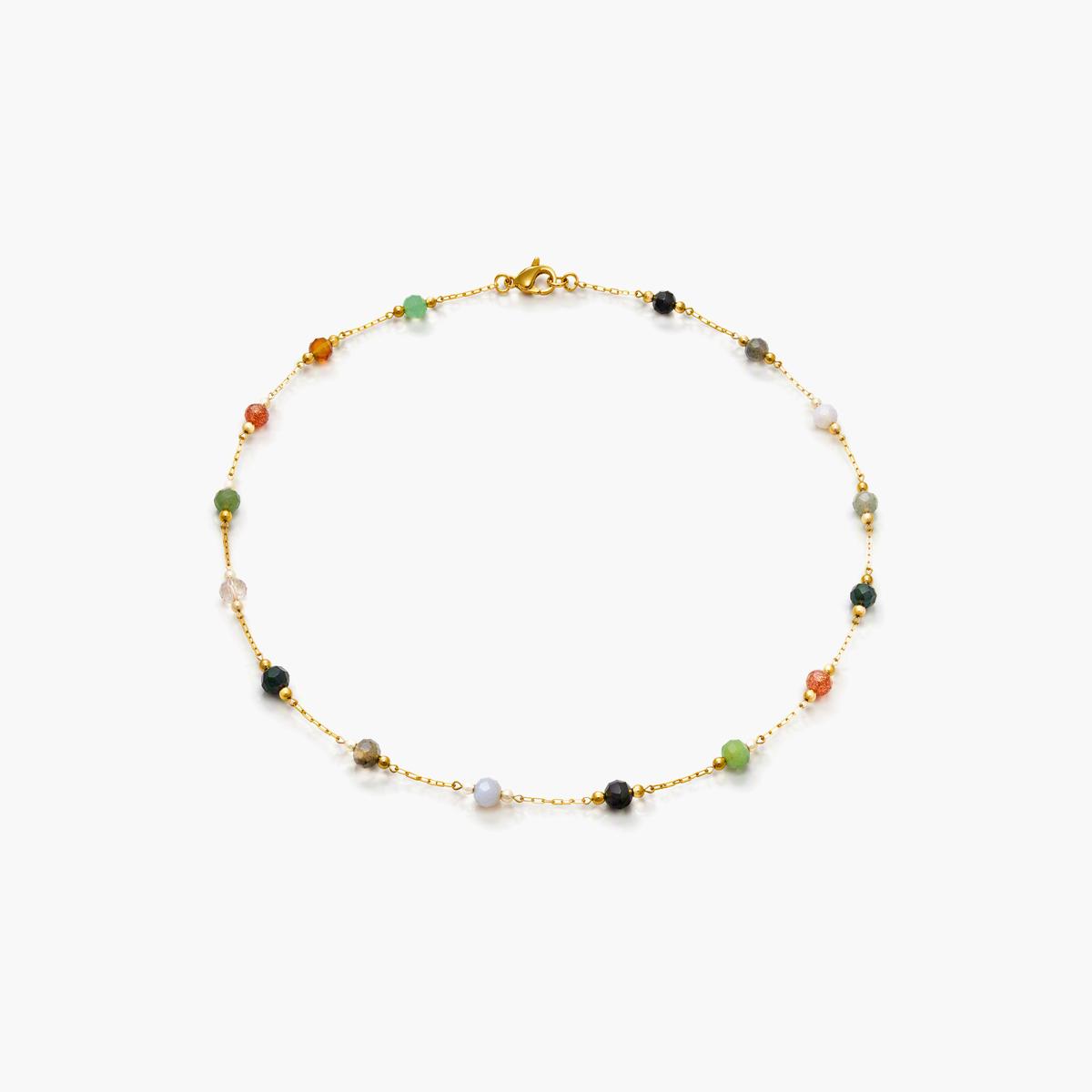 Dainty Multicolor Bead Necklace