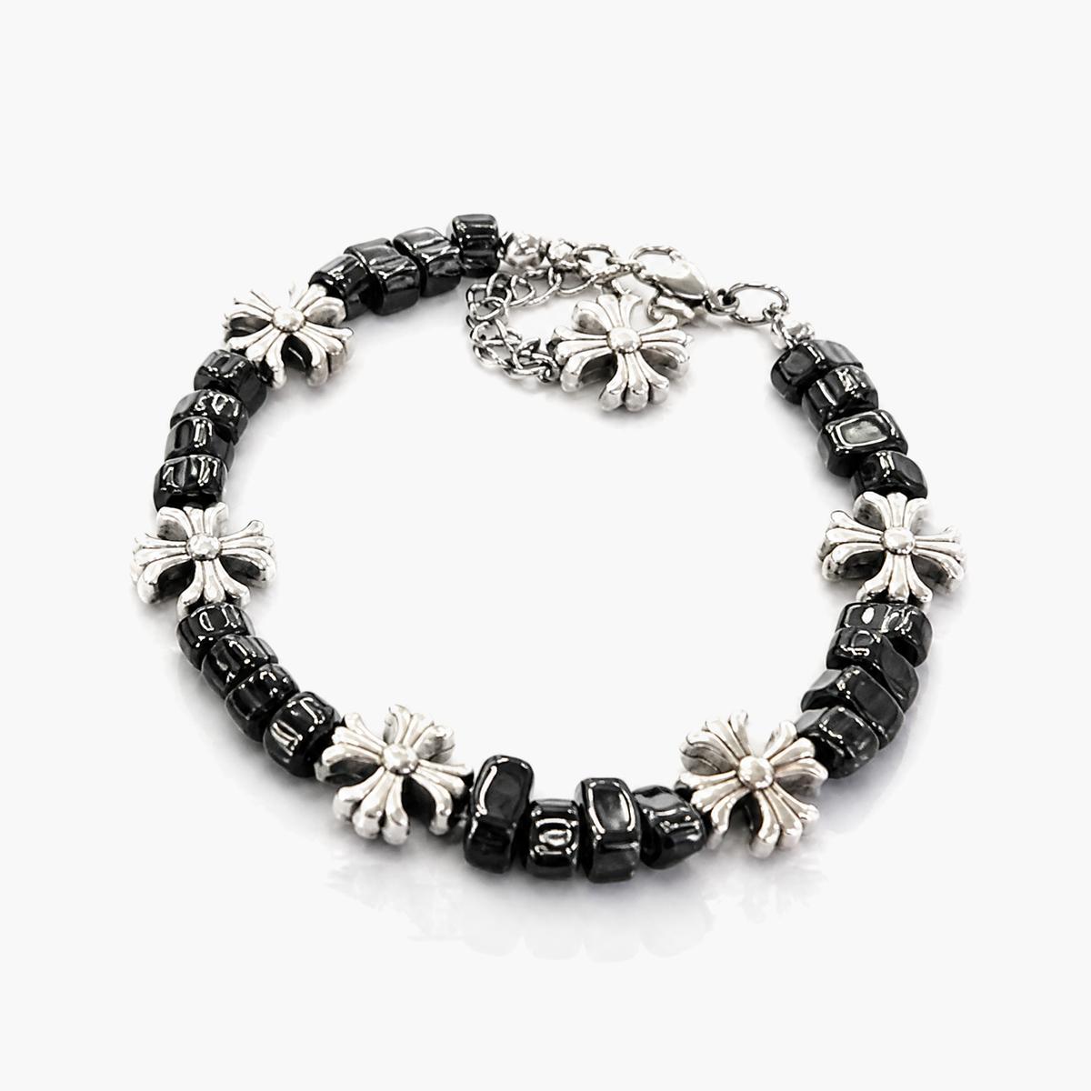 Trendy Cross Flower Bracelet
