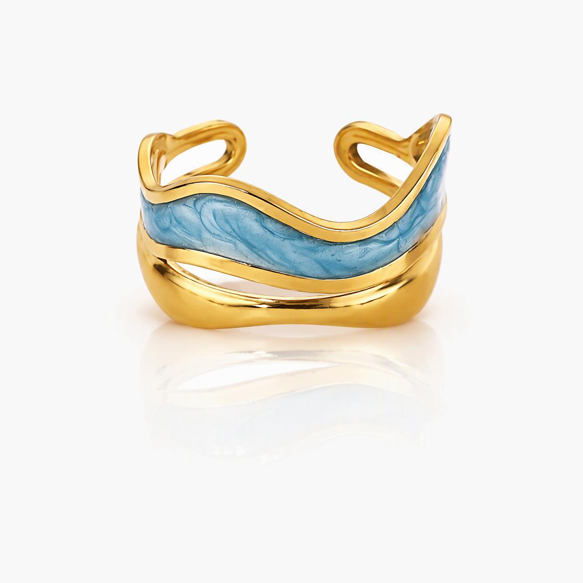 Wavy Open Cuff Ring