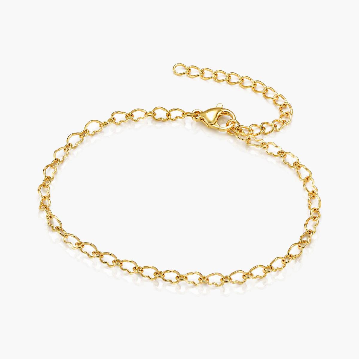 Dainty Heart Chain Bracelet