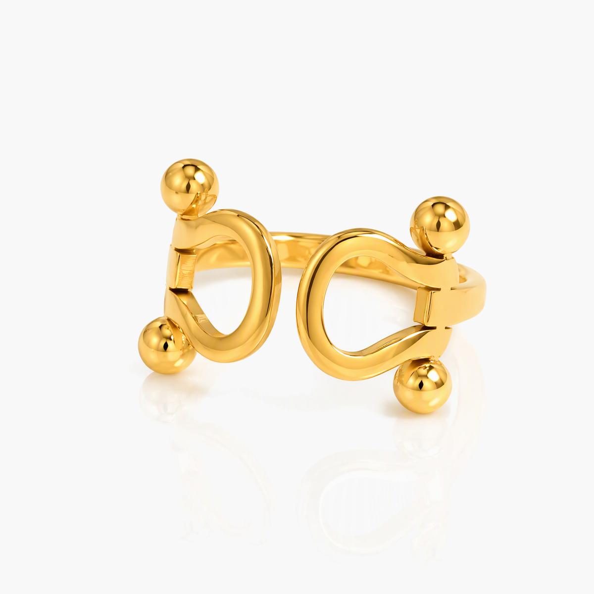 Geometric Sphere Open Ring
