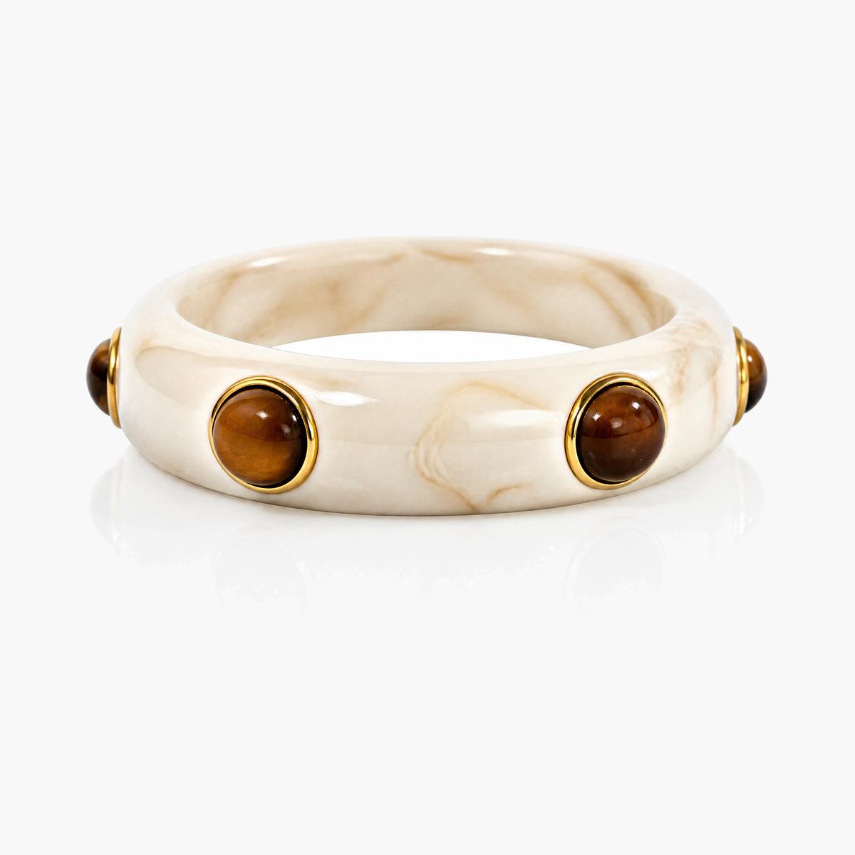 Chunky Gem-Accent Bangle