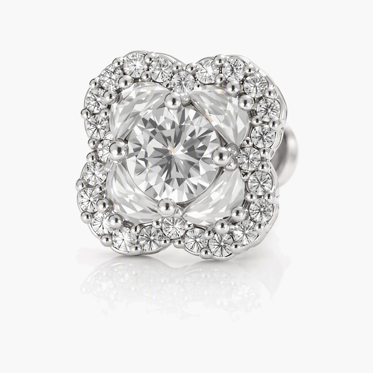 Dainty Flower Halo Stud Earrings
